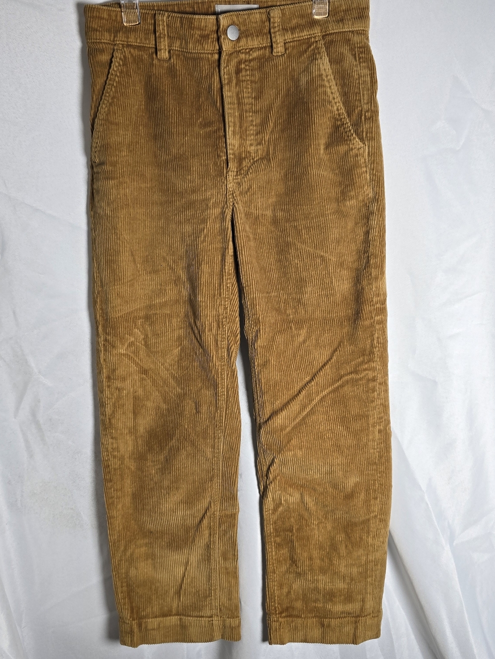 Everlane Corduroy Straight Leg Pants in Mustard Brown Fall Autumn, Sz 4